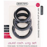 Shots Toys Set de 3 cockrings noirs en silicone